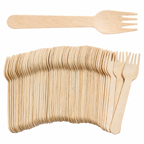 Ekologiczny widelec drewniany 16cm 100szt