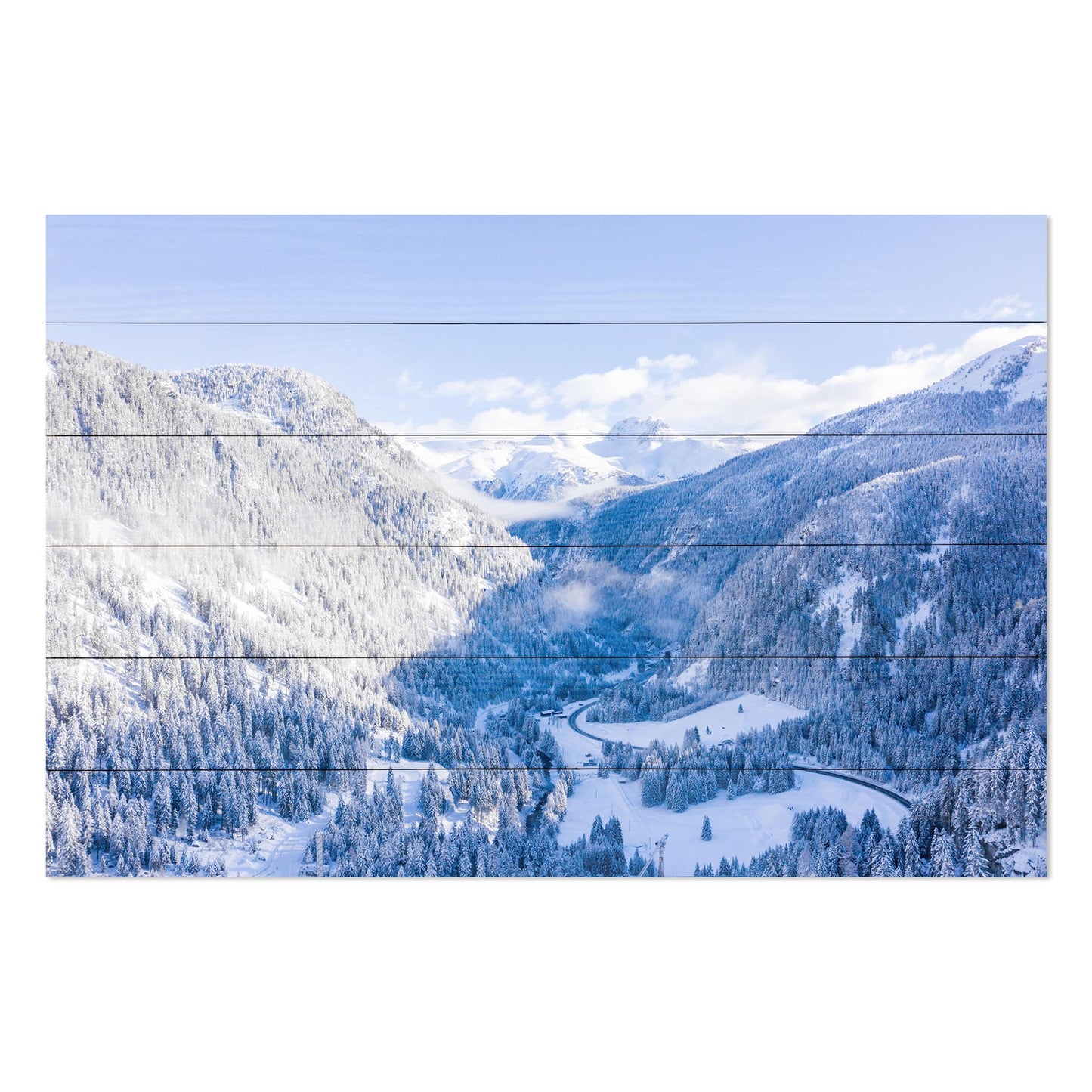 Obraz na drewnie Zimowy krajobraz Winter Mountain Landscape