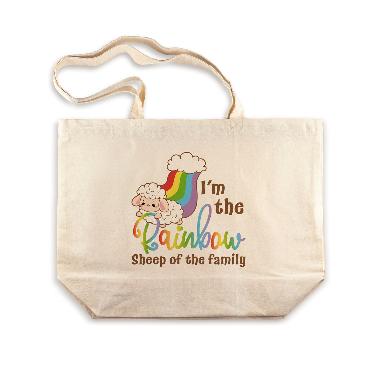 Torba bawełniana I'm the rainbow Sheep of the family